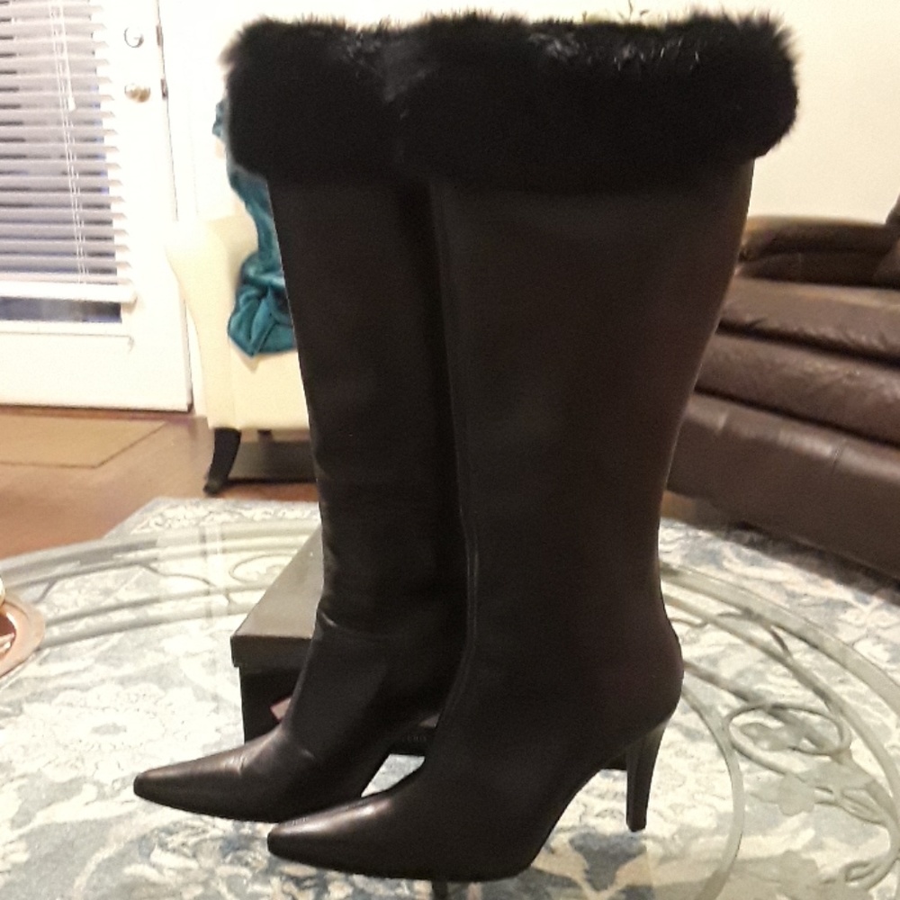 Black Leather Boot